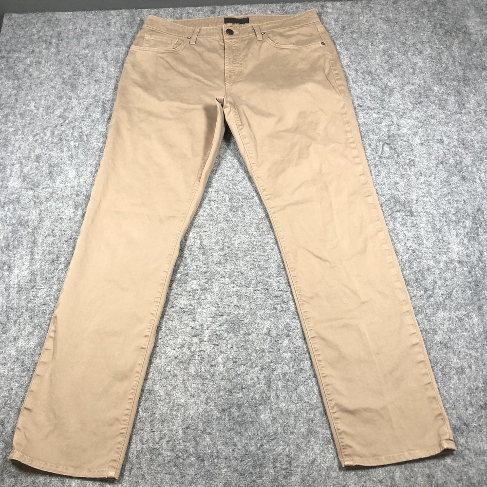 J Brand Cole Jeans Mens 34x32 Beige Straight Leg Stretch Chino Casual Pants